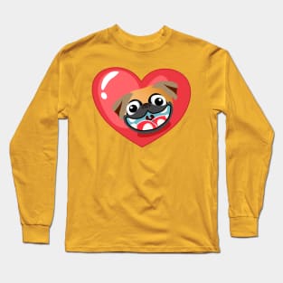 My pug is my valentine Long Sleeve T-Shirt